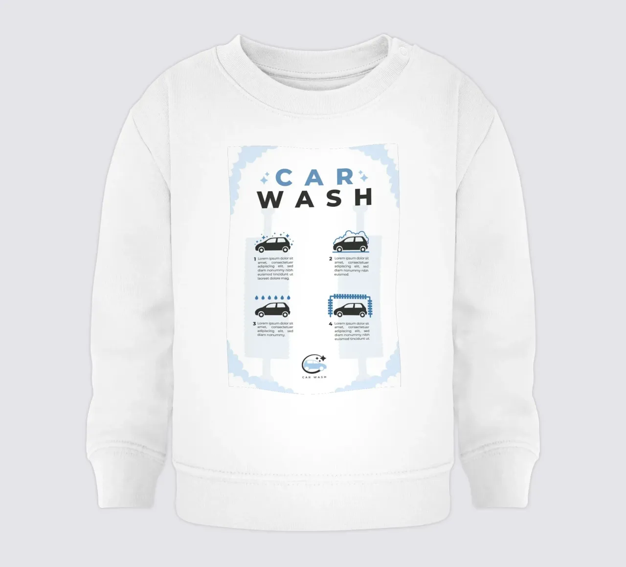 Poster dell'autolavaggio felpa neonato da williamsshop
