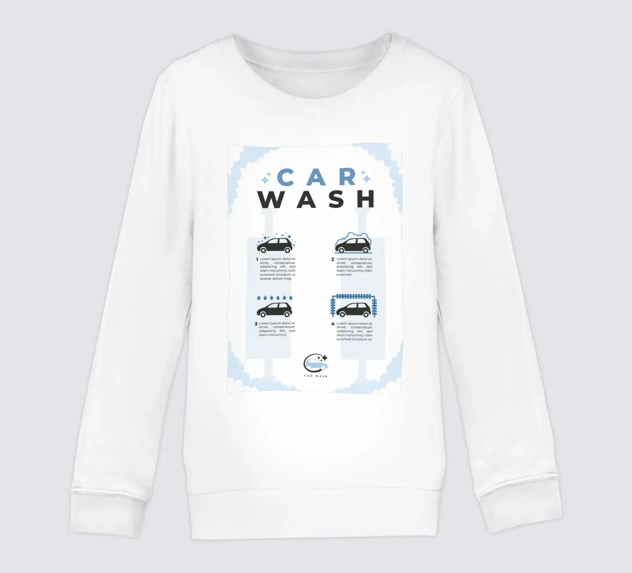 Poster dell'autolavaggio felpa bambino da williamsshop