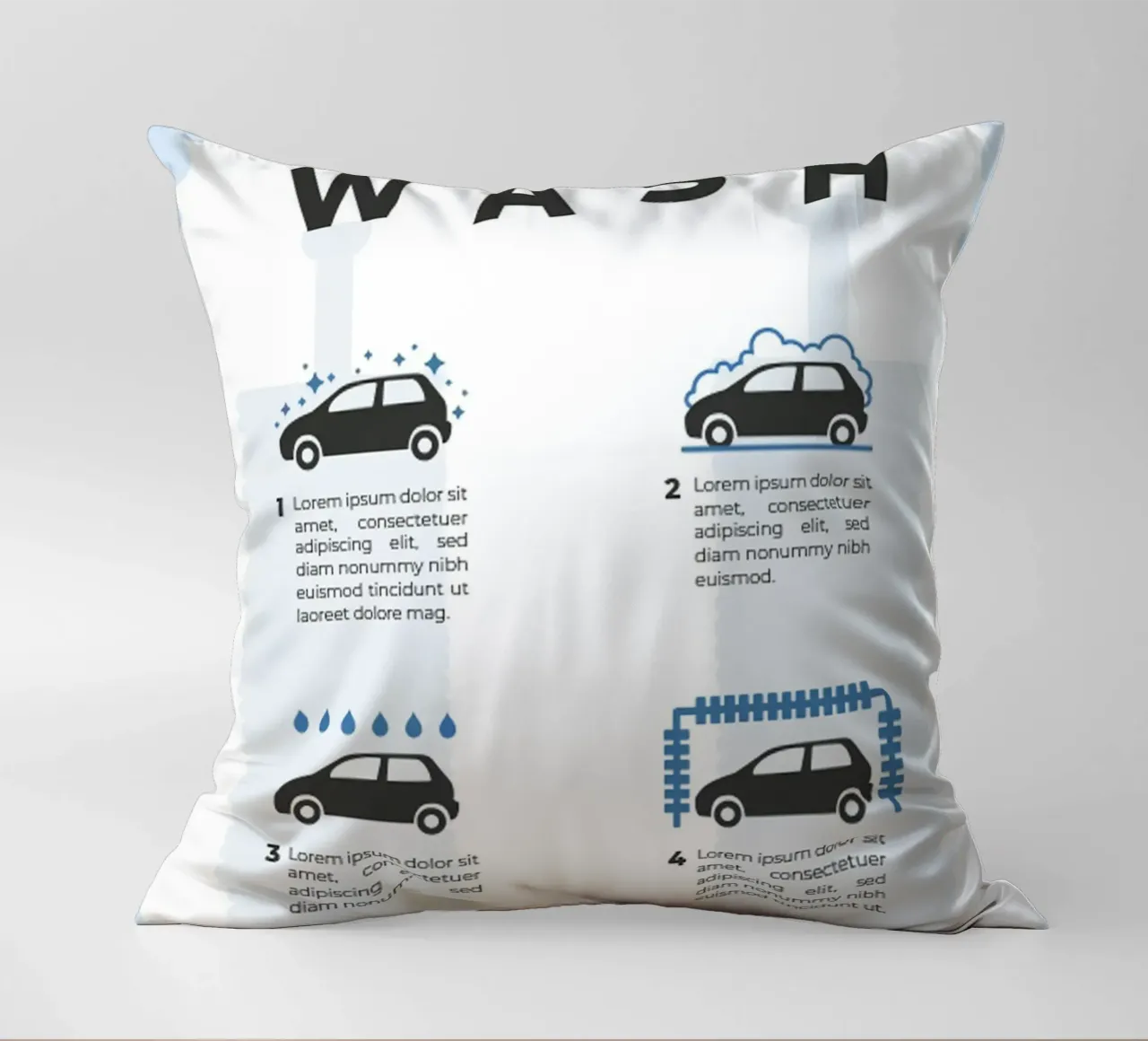 Poster dell'autolavaggio cuscino da williamsshop