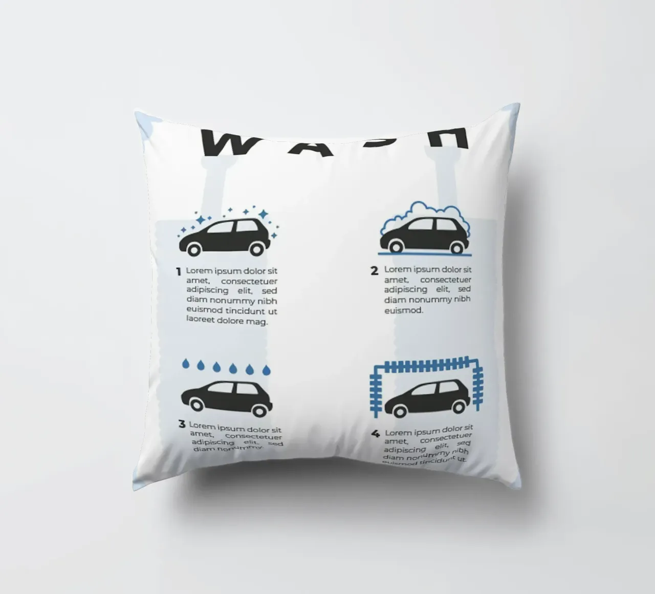 Poster dell'autolavaggio cuscino da williamsshop