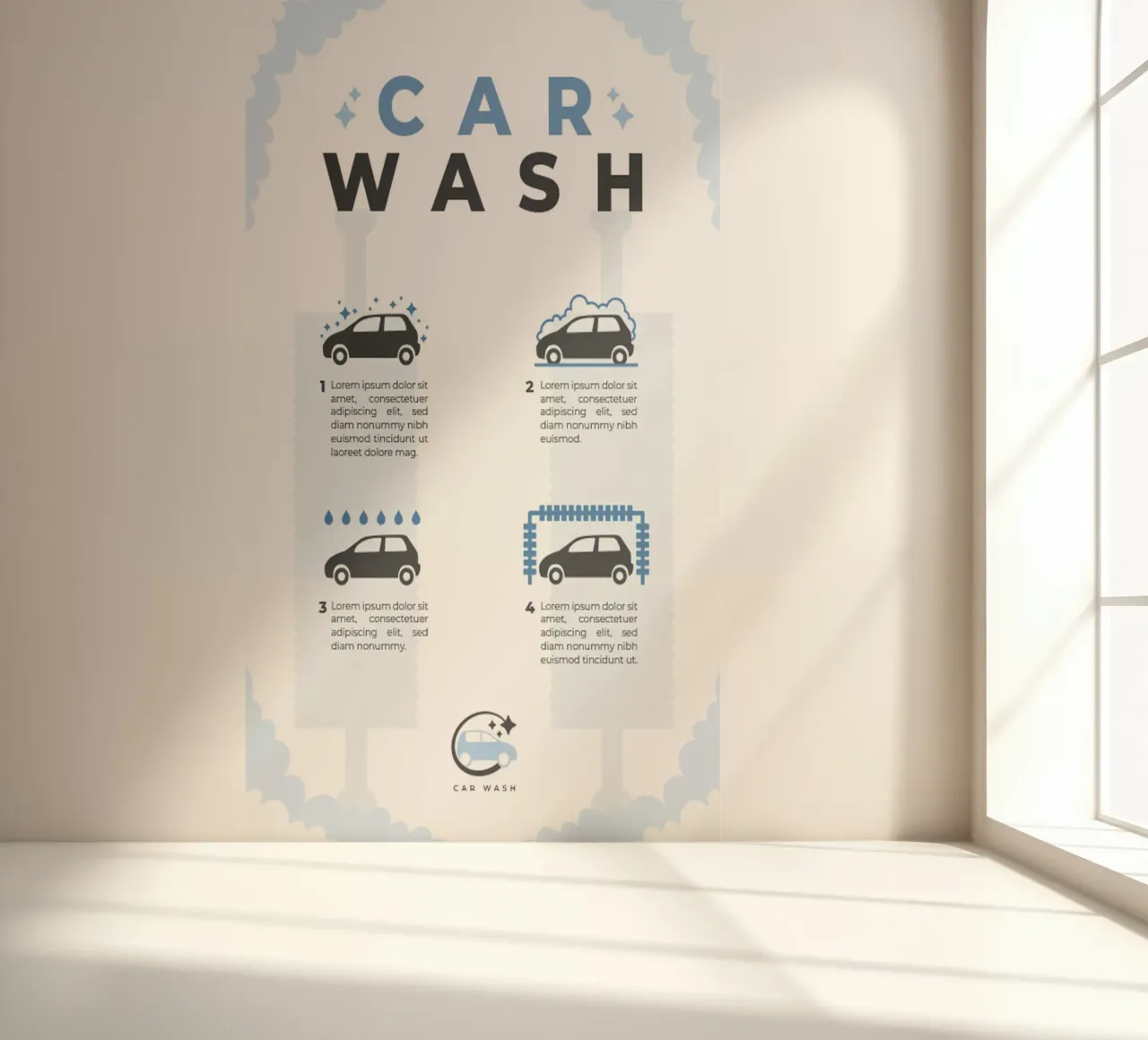 Car wash poster photo wallpaper by williamsshop