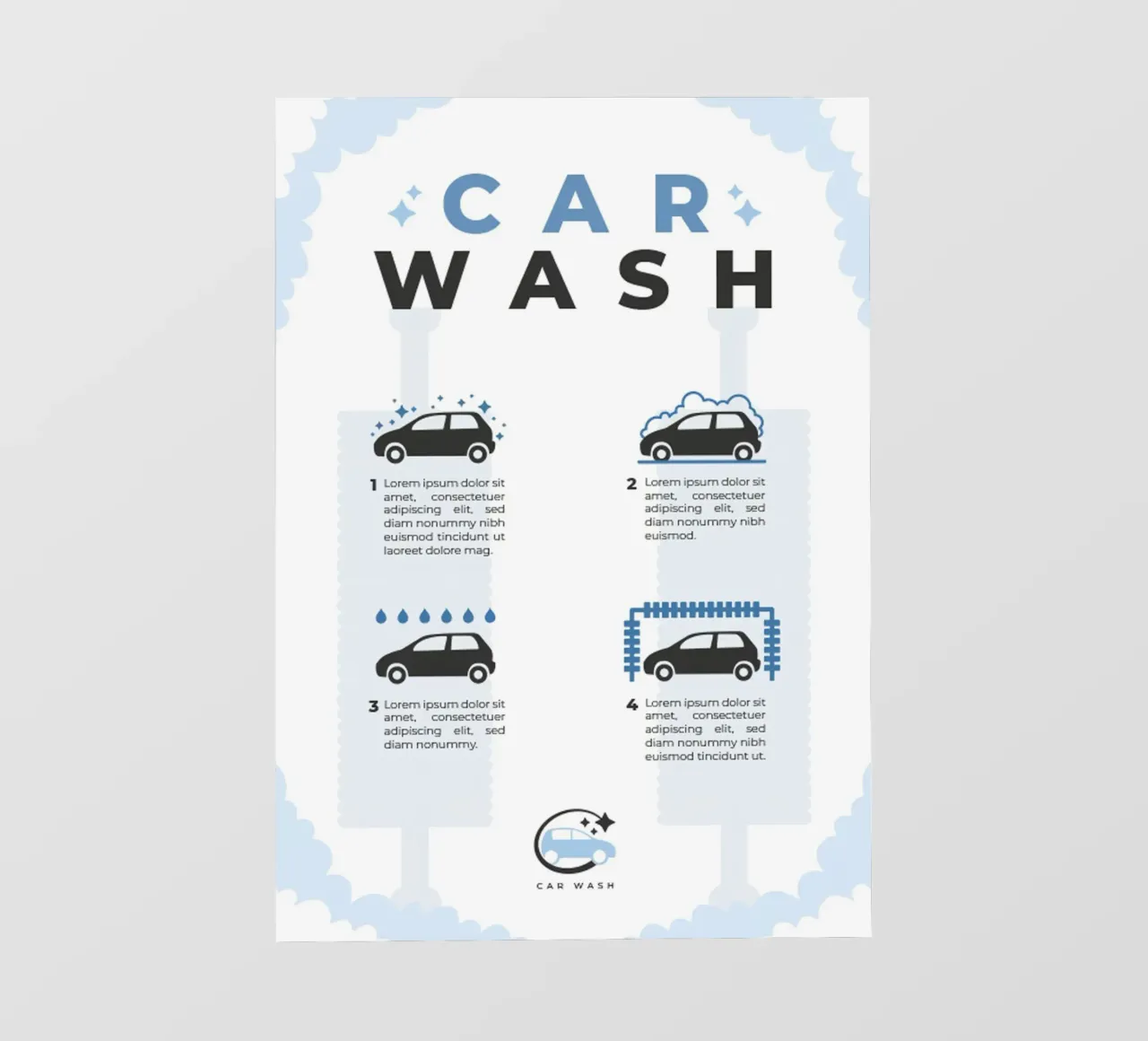 Poster dell'autolavaggio telo in pvc da williamsshop