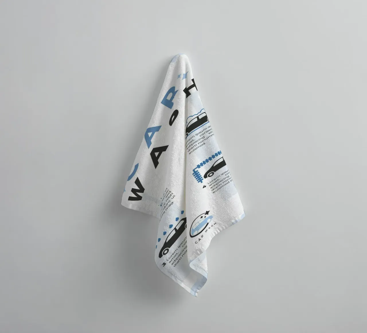 Poster autowasstraat badhanddoek van williamsshop