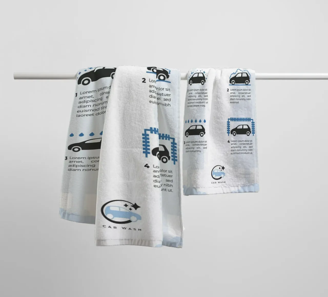 Poster autowasstraat badhanddoek van williamsshop
