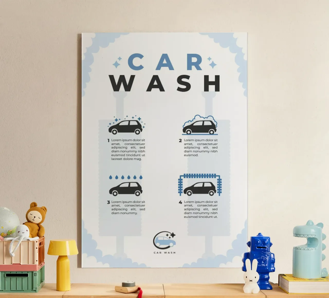 Poster dell'autolavaggio plexiglass da williamsshop