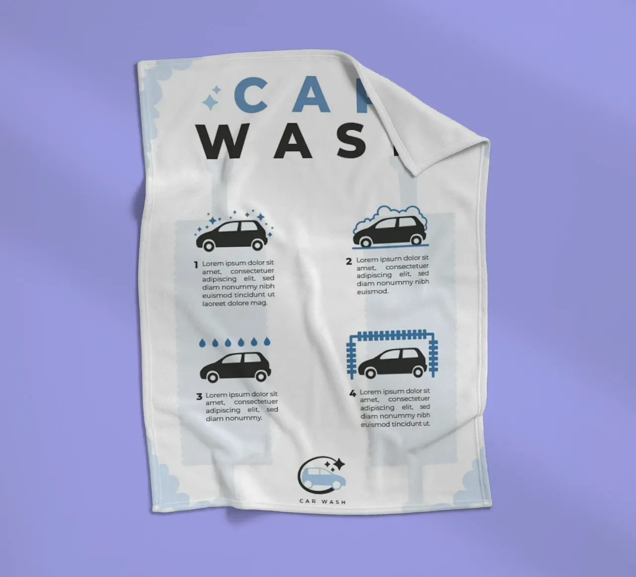 Car wash poster fleece blanket by williamsshop