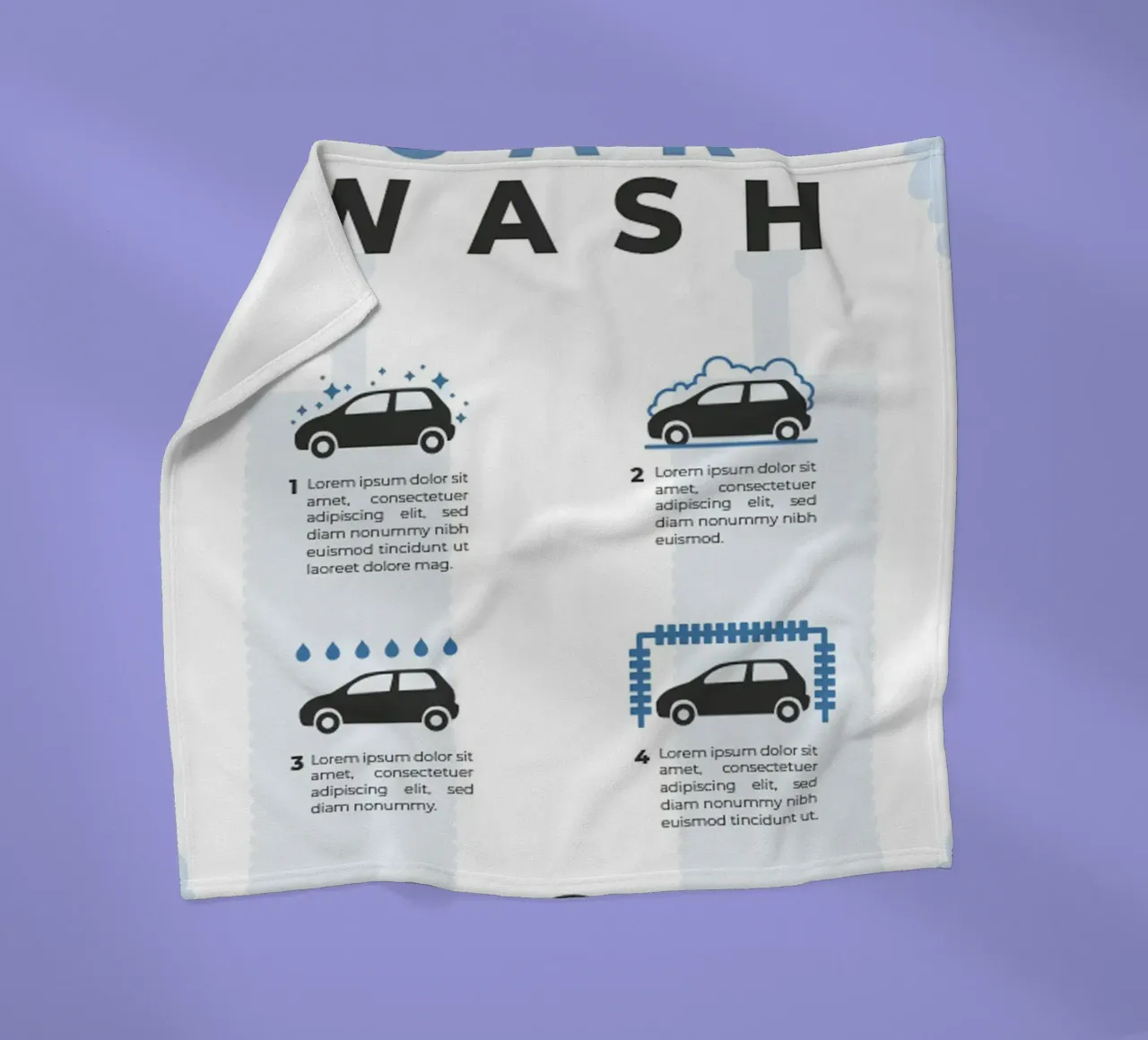 Car wash poster fleece blanket by williamsshop