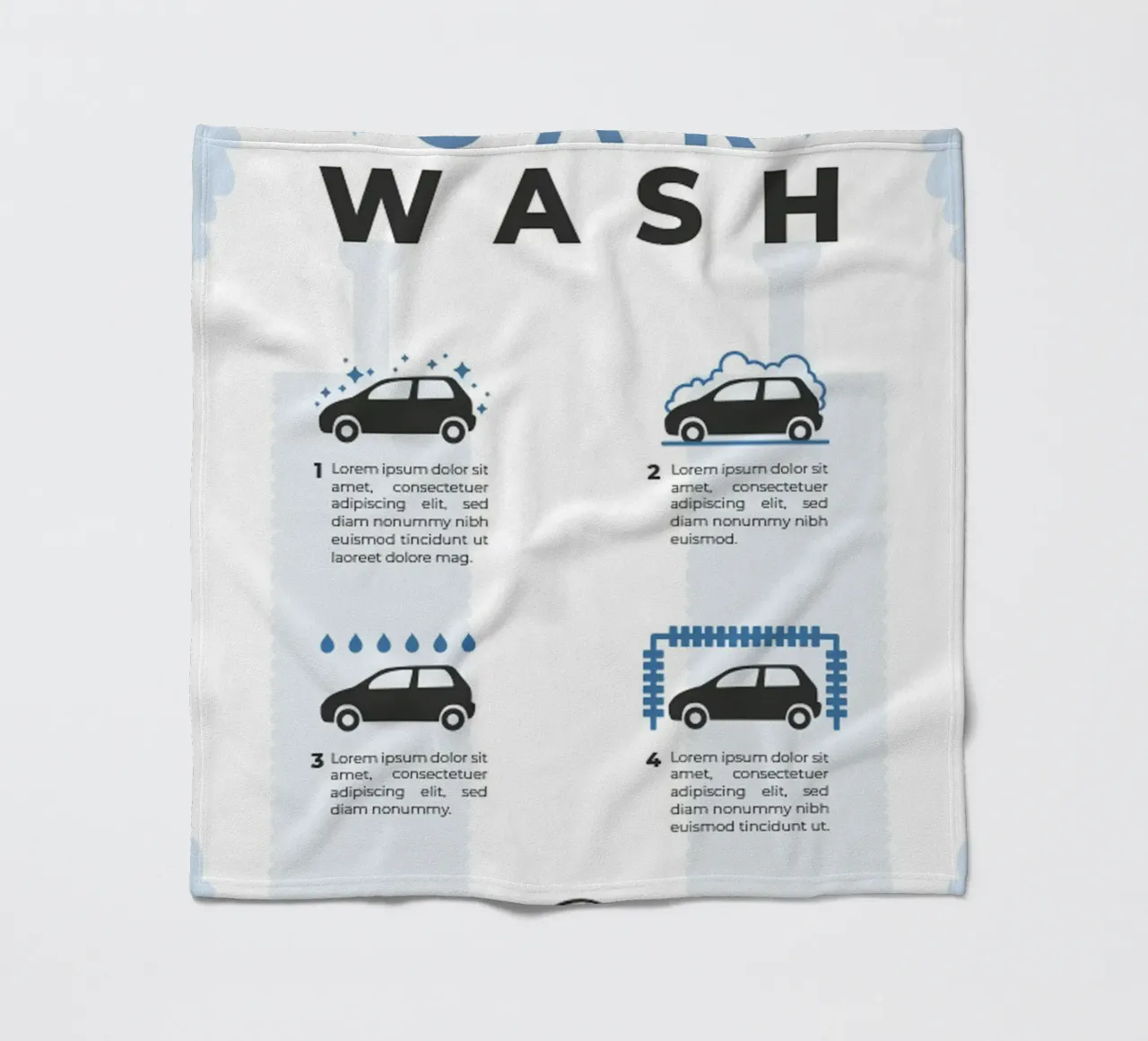 Car wash poster fleece blanket by williamsshop