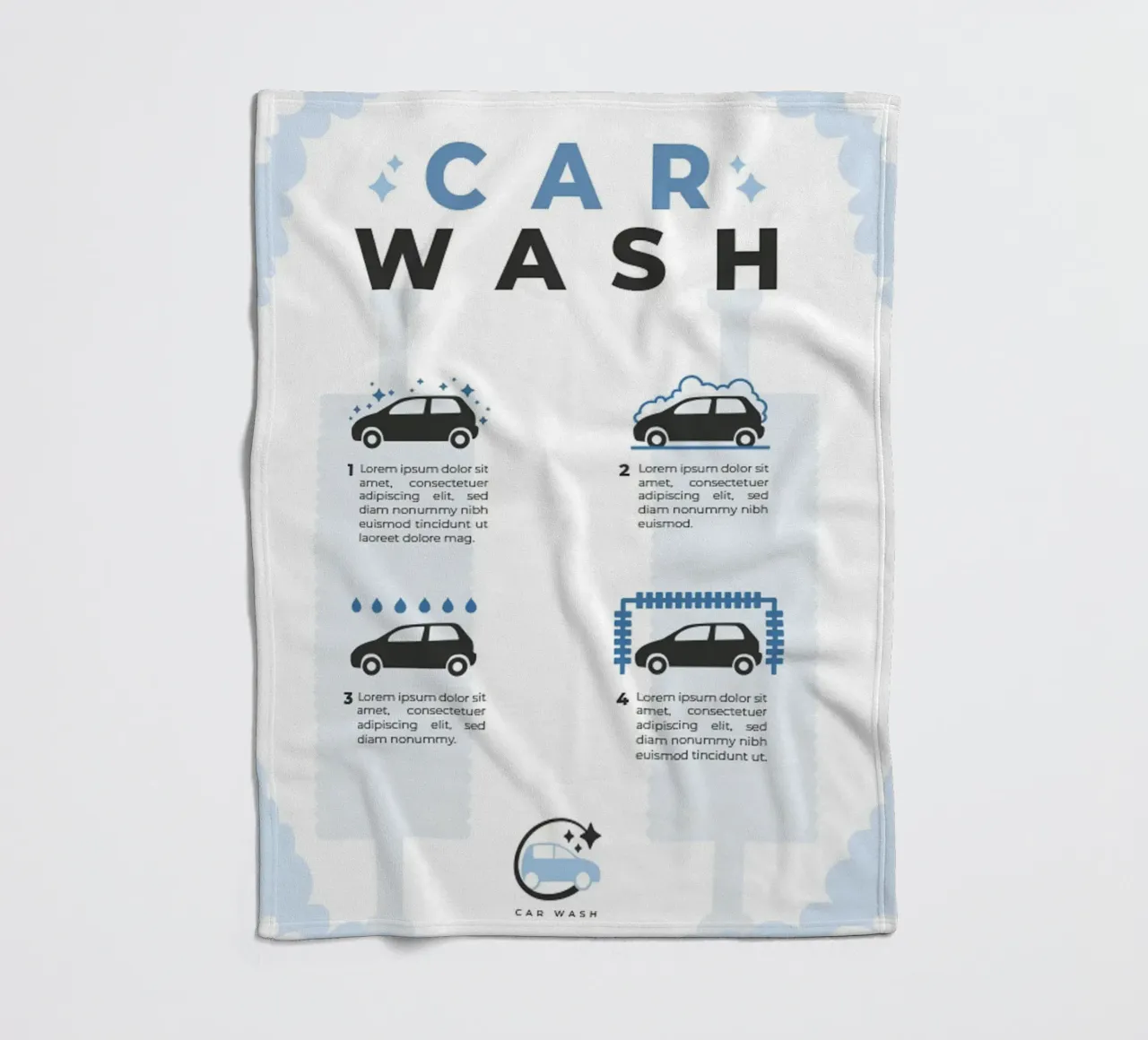 Car wash poster fleece blanket by williamsshop