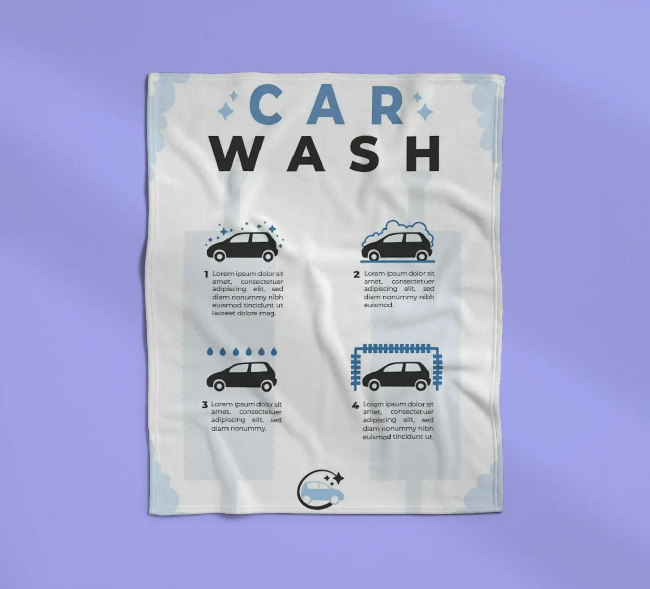 Car wash poster fleece blanket by williamsshop