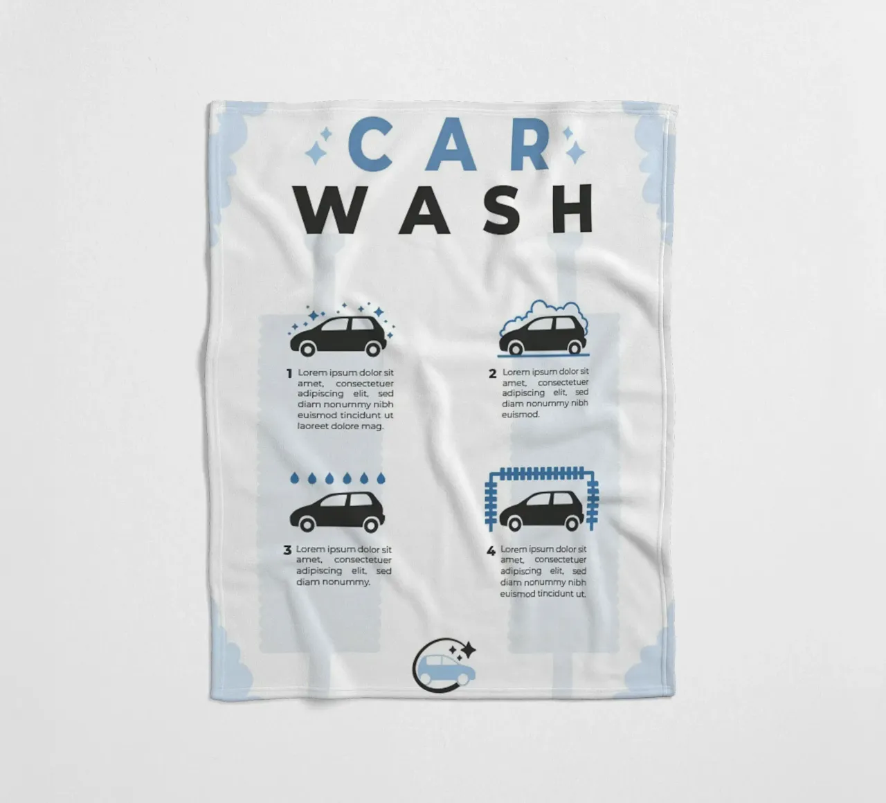 Car wash poster fleece blanket by williamsshop