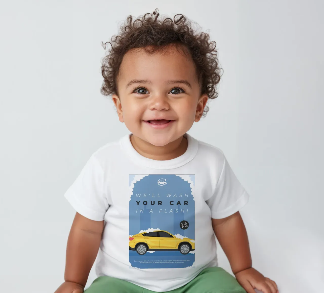 Poster dell'autolavaggio maglietta neonato da williamsshop