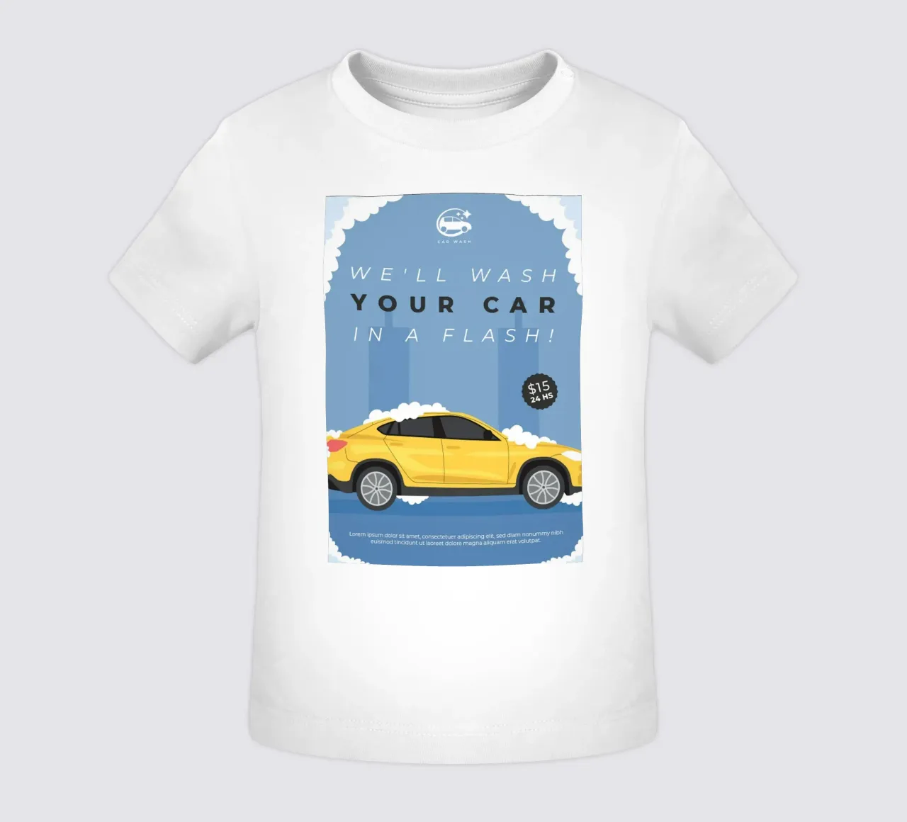 Poster dell'autolavaggio maglietta neonato da williamsshop