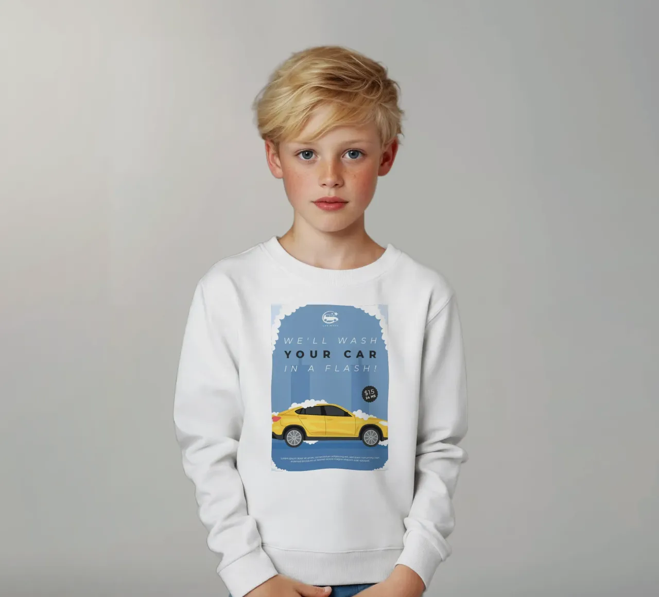 Poster dell'autolavaggio felpa bambino da williamsshop