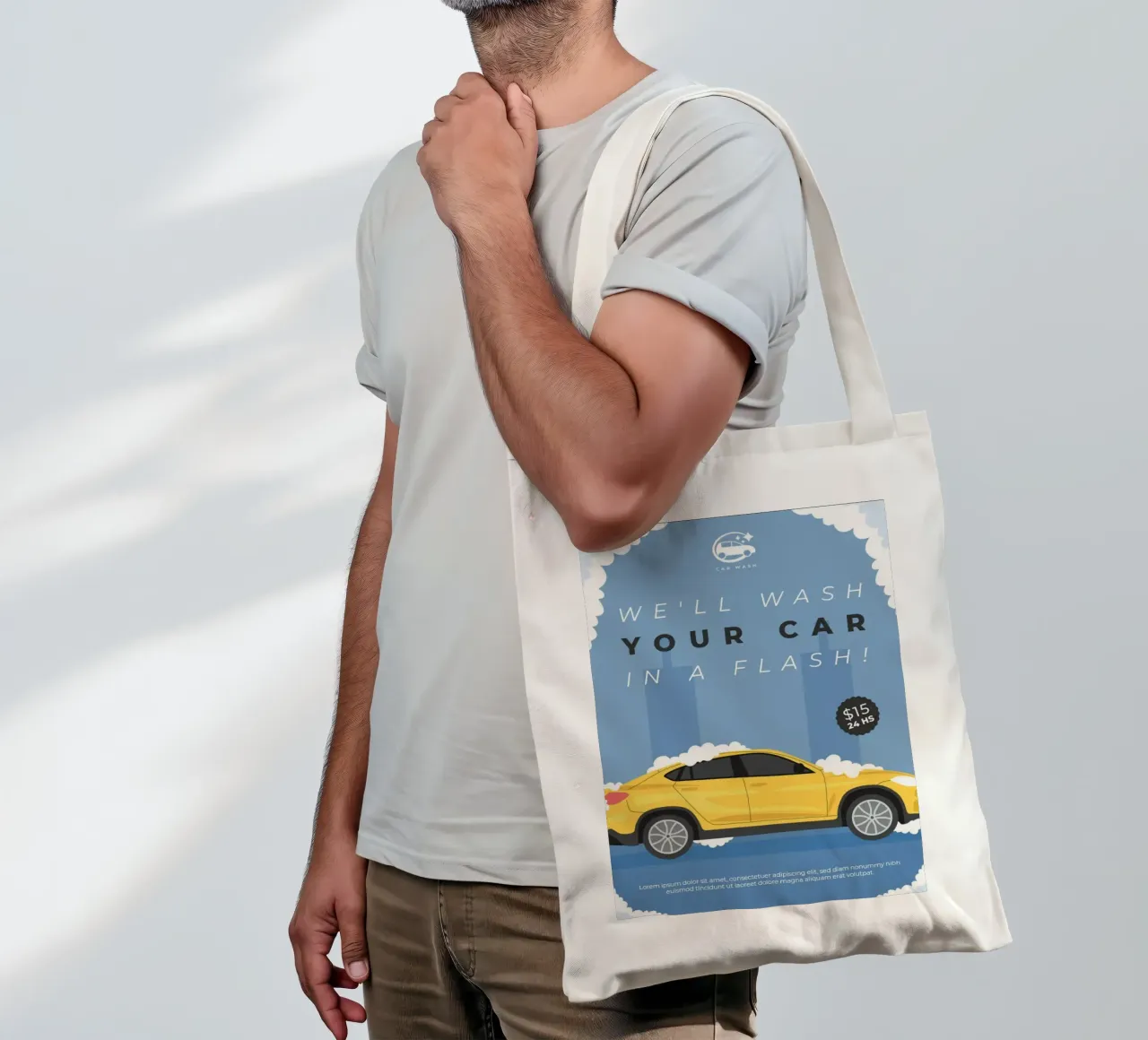 Car wash poster tote bag by williamsshop