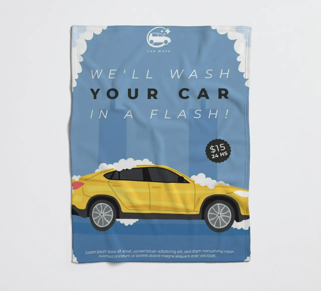 Poster dell'autolavaggio coperta in pile da williamsshop