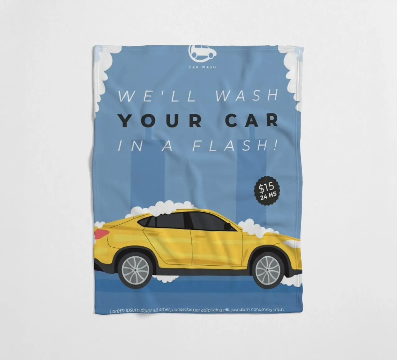 Poster dell'autolavaggio coperta in pile da williamsshop