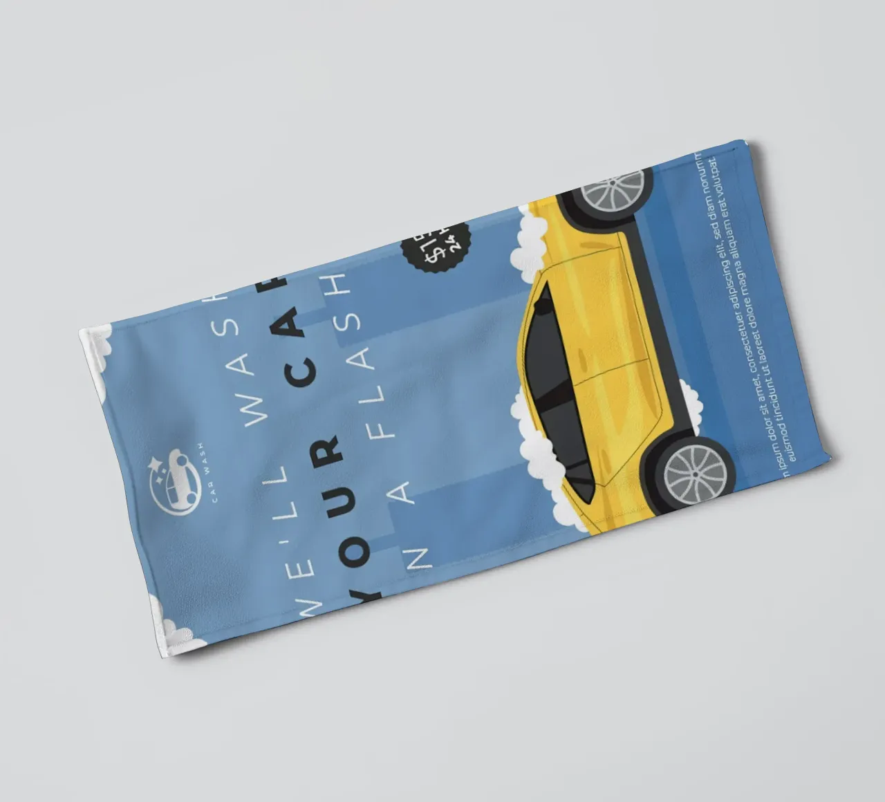 Poster autowasstraat badhanddoek van williamsshop