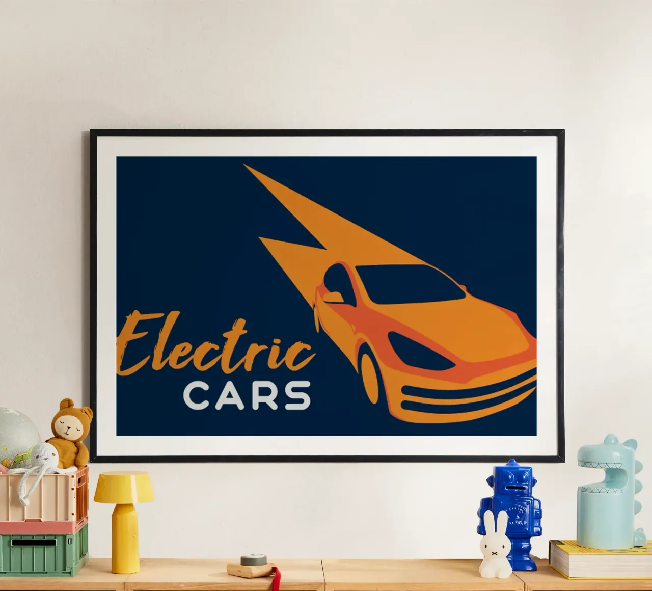 Auto elettrica poster con telaio in plastica da williamsshop