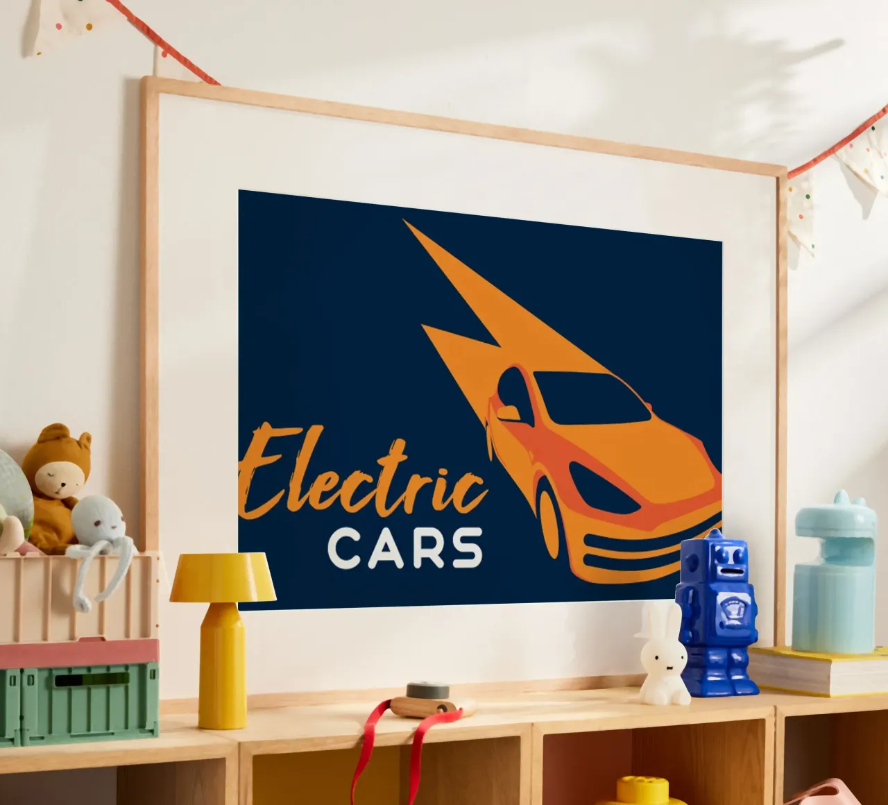 Auto elettrica poster con telaio in plastica da williamsshop