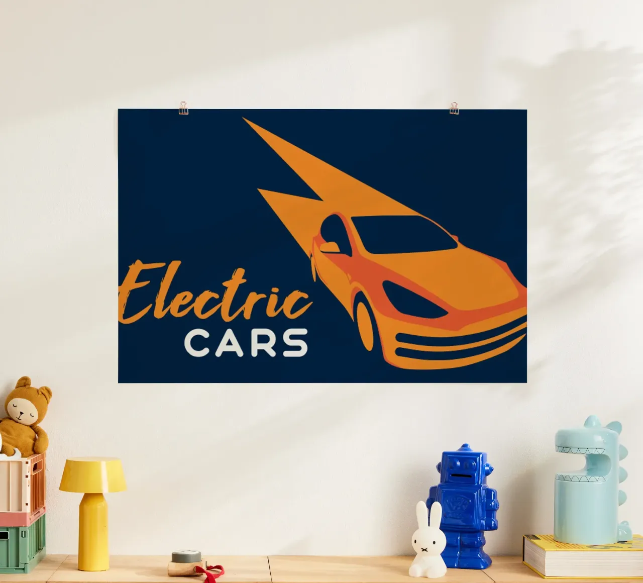 Auto elettrica poster con telaio in plastica da williamsshop