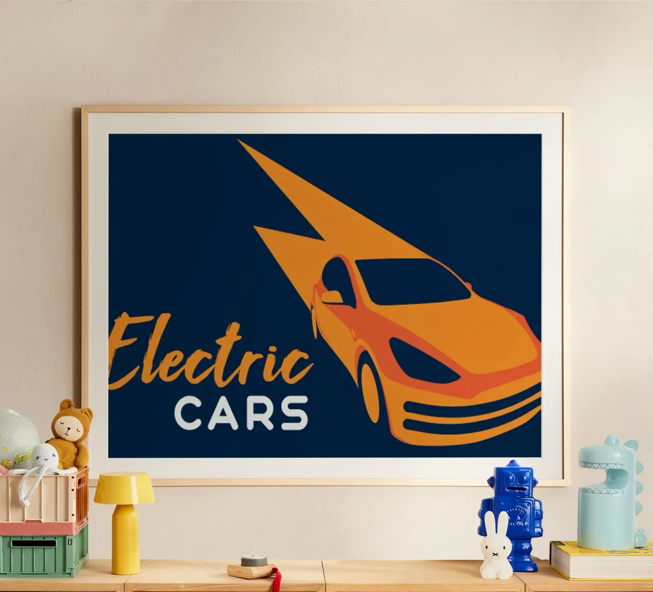 Auto elettrica poster con telaio in plastica da williamsshop