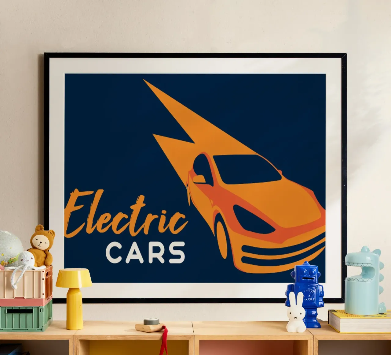 Auto elettrica poster con telaio in plastica da williamsshop