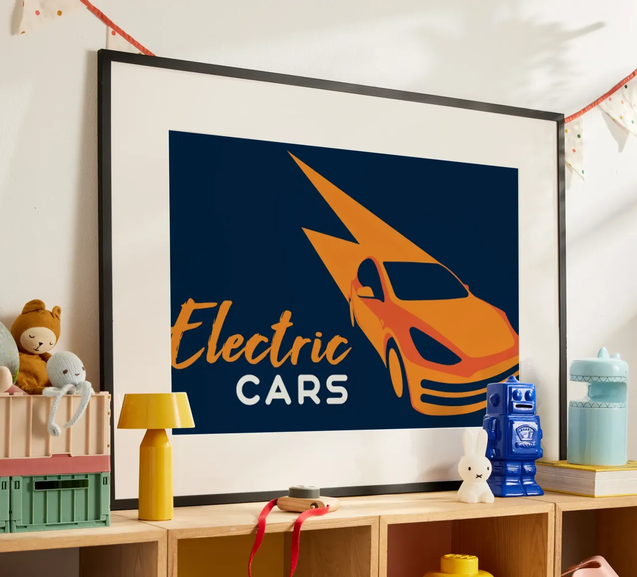 Auto elettrica poster con telaio in plastica da williamsshop