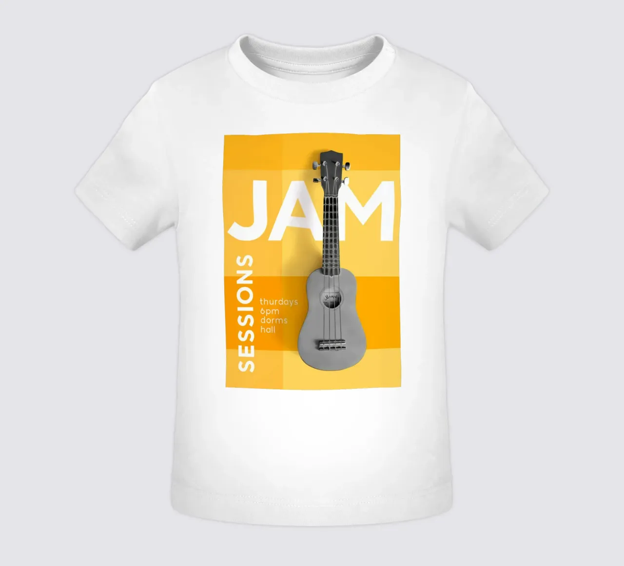 Guitar lessons poster baby t-shirt by williamsshop