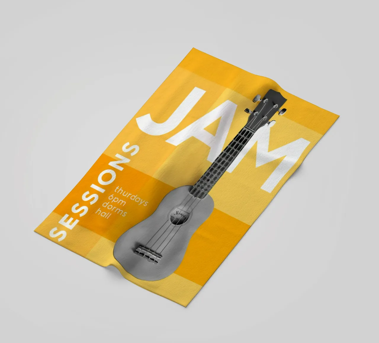 Poster delle lezioni di chitarra telo mare da williamsshop