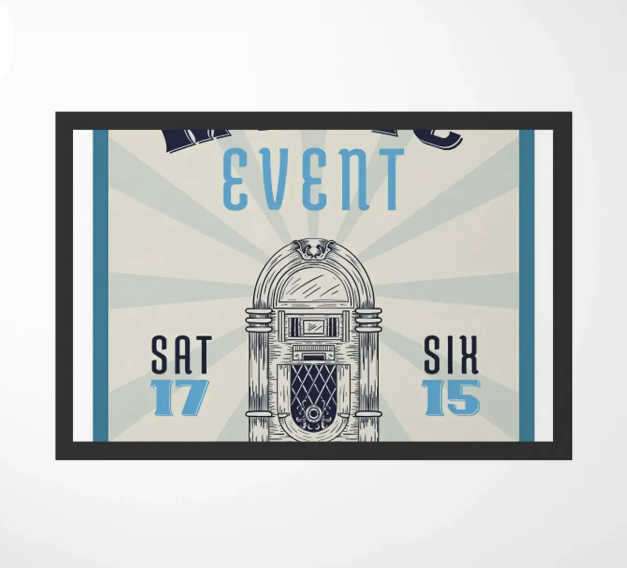 Music Event Vintage Poster doormat by williamsshop