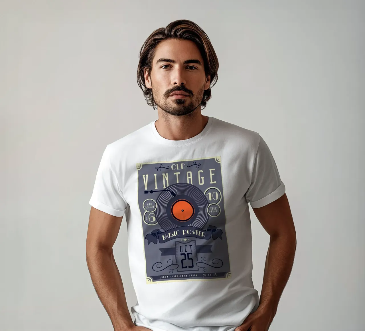 Vecchio poster musicale d'epoca t-shirt da williamsshop