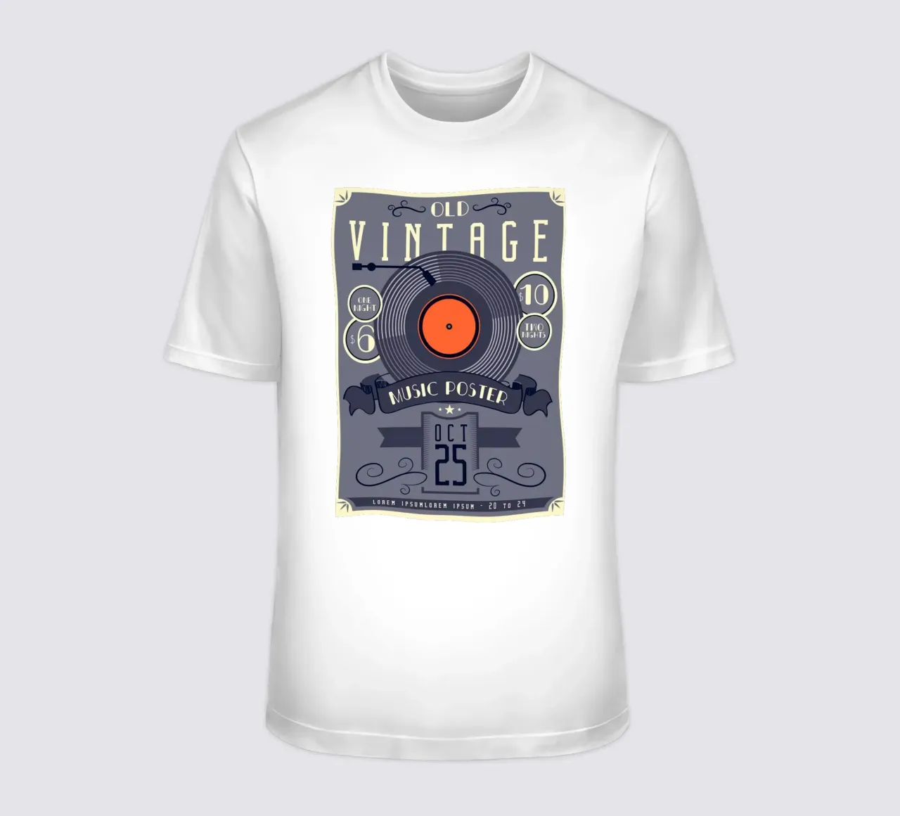 Vecchio poster musicale d'epoca t-shirt da williamsshop