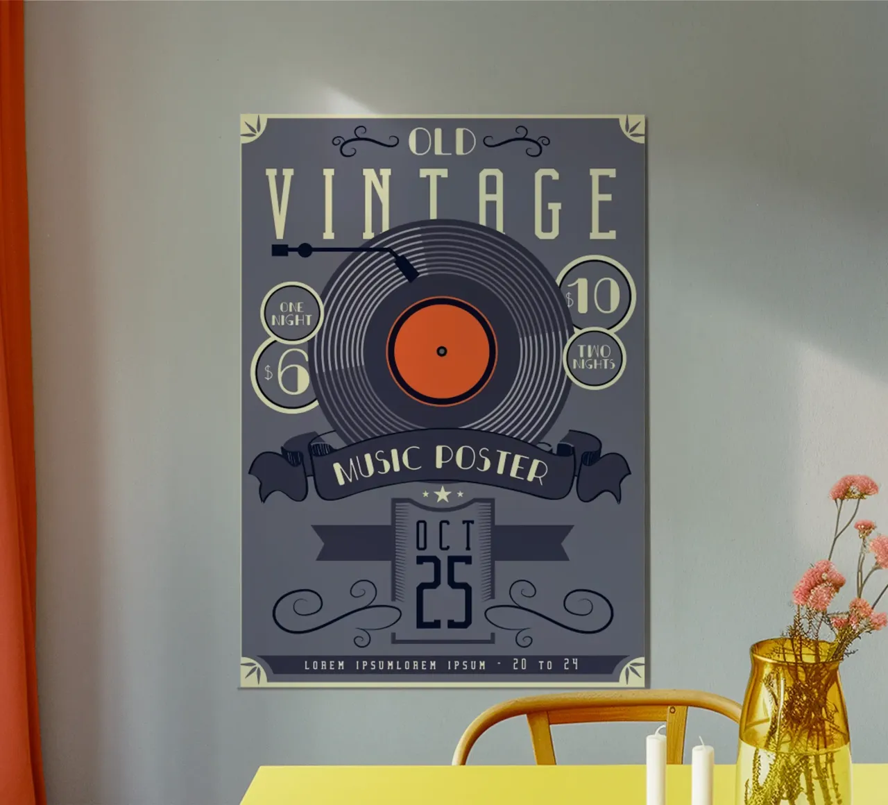 Vecchio poster musicale d'epoca carta hahnemühle da williamsshop