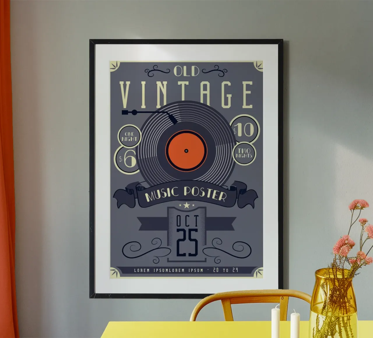 Vecchio poster musicale d'epoca carta hahnemühle da williamsshop