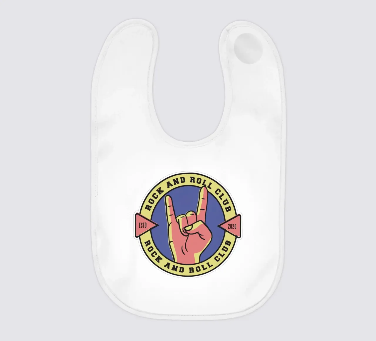 Rock and roll club baby bib by williamsshop