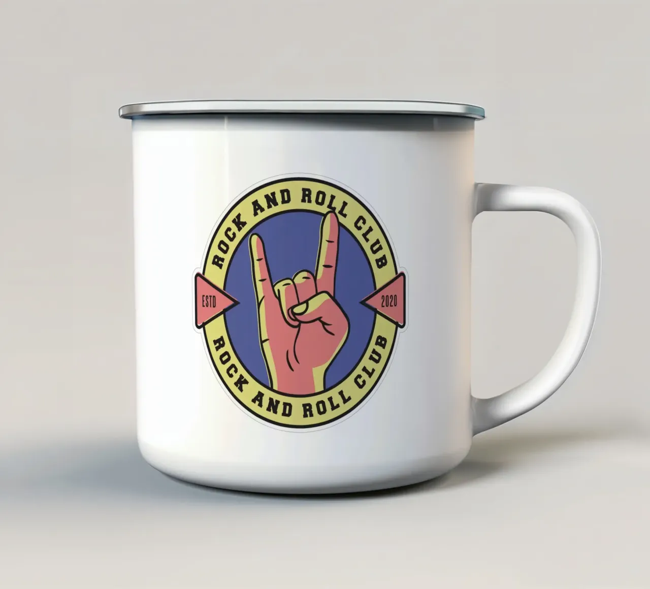 Club rock and roll tazza in smalto da williamsshop