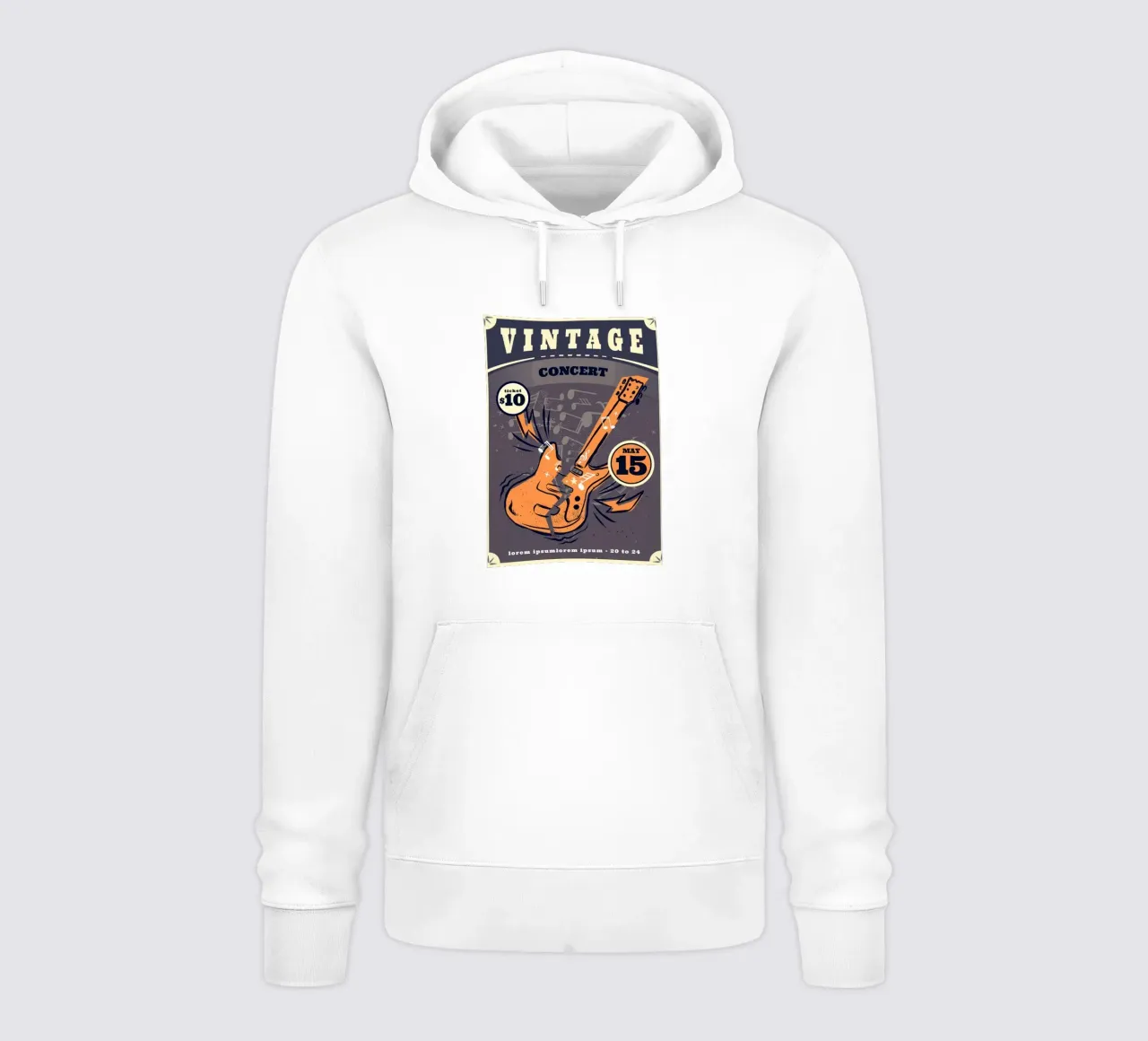 Poster di un concerto rock d'epoca felpa con cappuccio da williamsshop