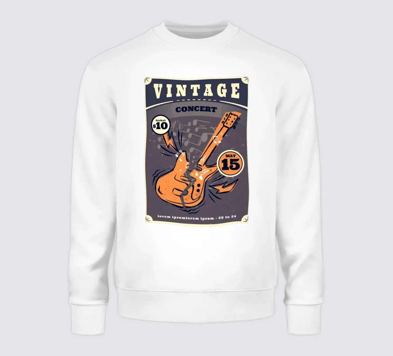 Poster di un concerto rock d'epoca felpa da williamsshop