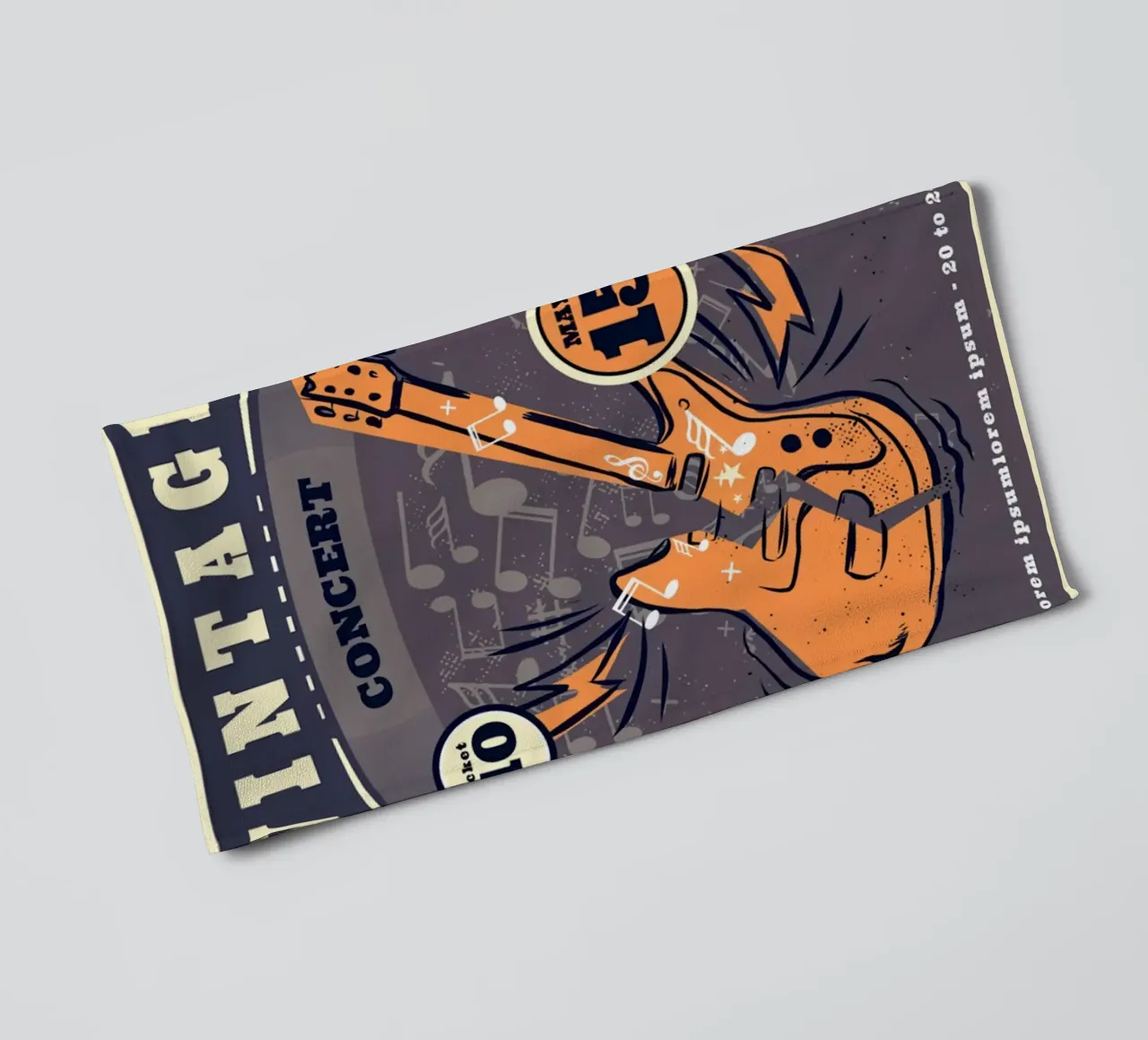 Poster di un concerto rock d'epoca asciugamano da bagno da williamsshop