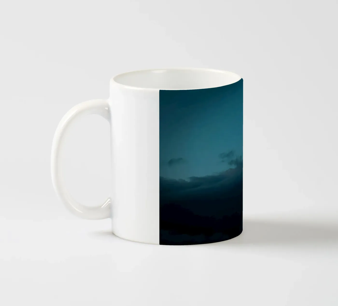 moon clouds ceramic mug by Earthly Visions
