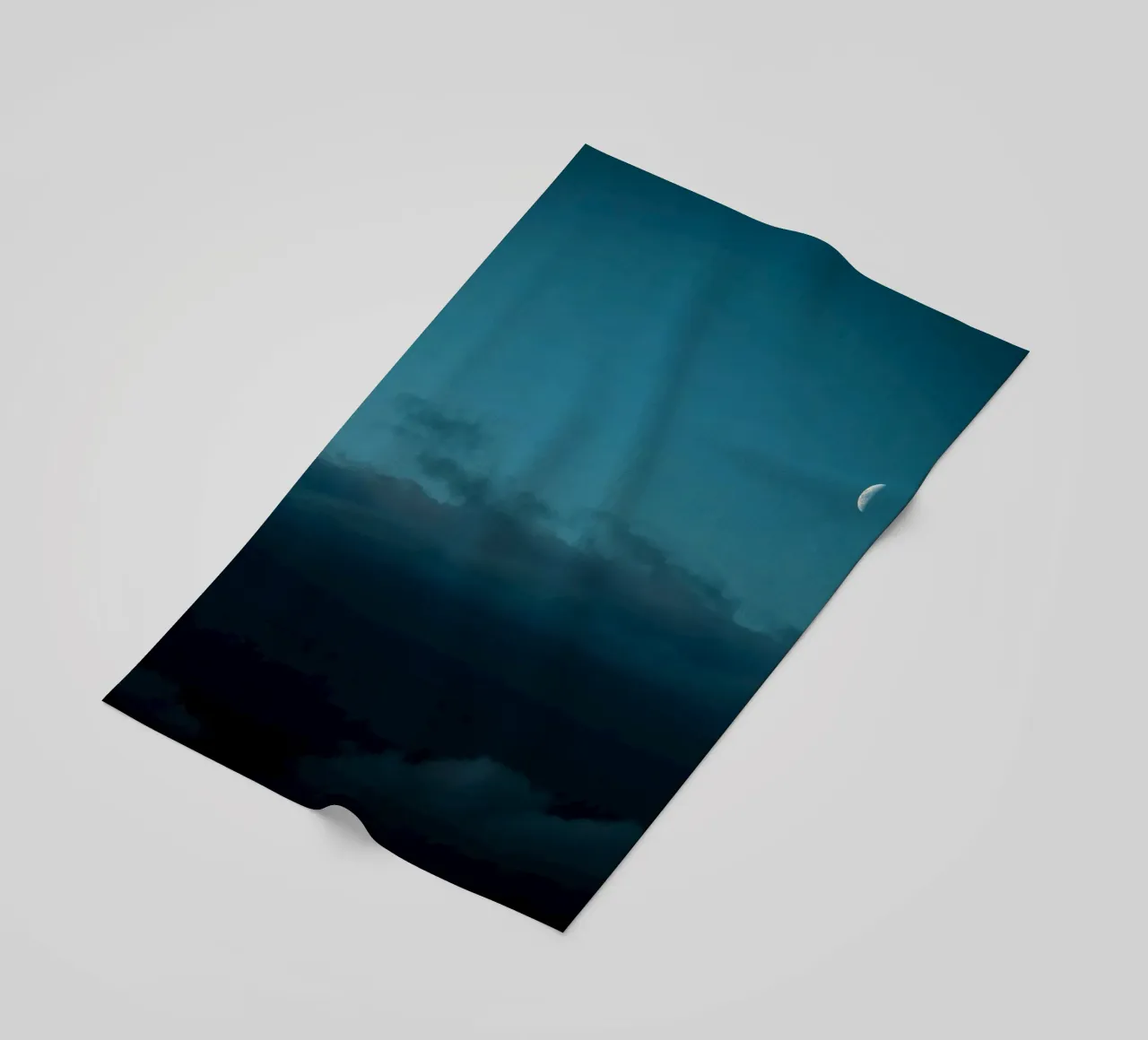 moon clouds beach towel by Earthly Visions