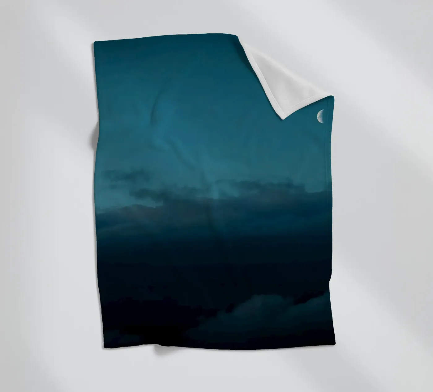 moon clouds fleece blanket by Earthly Visions