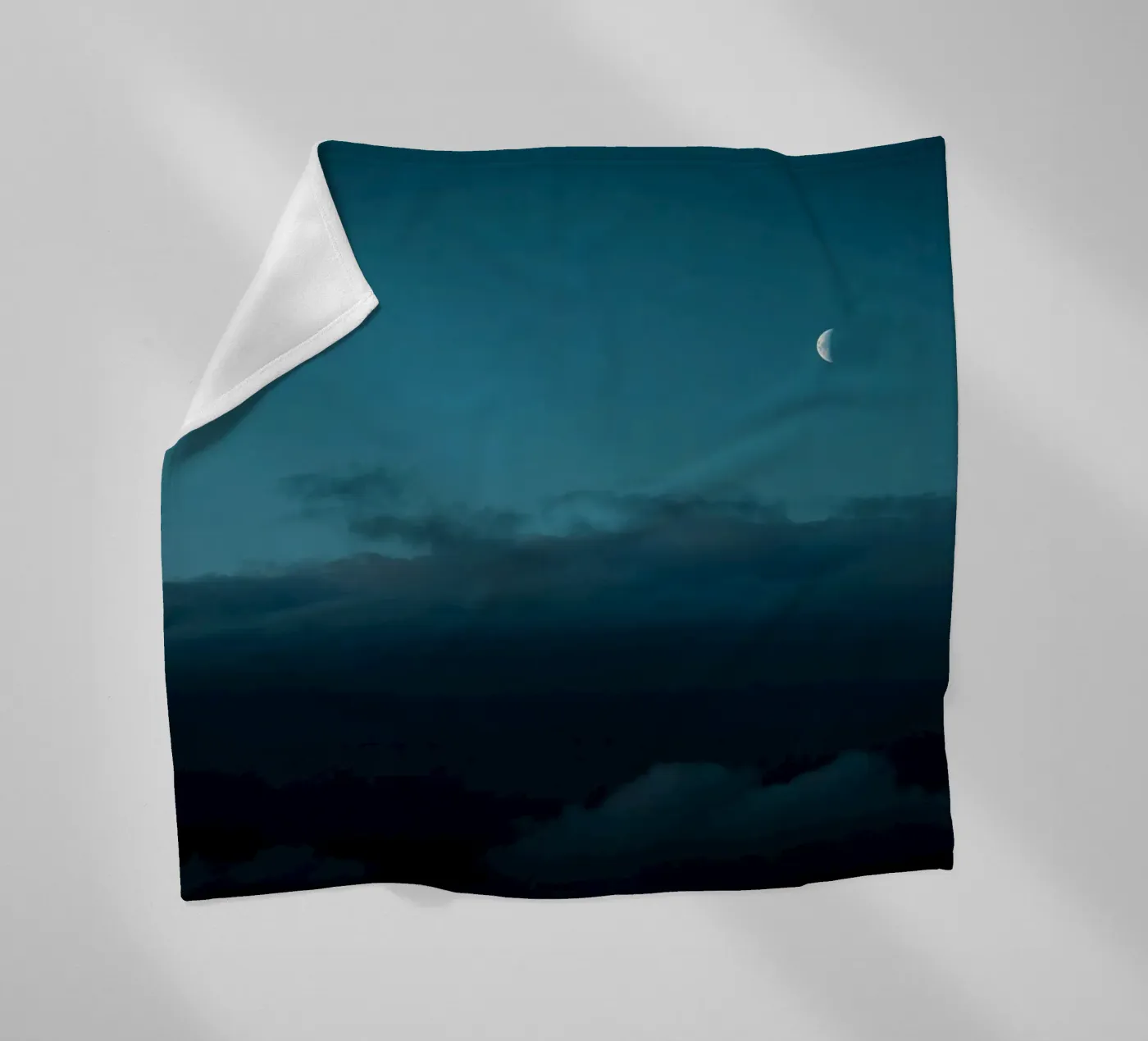 moon clouds fleece blanket by Earthly Visions