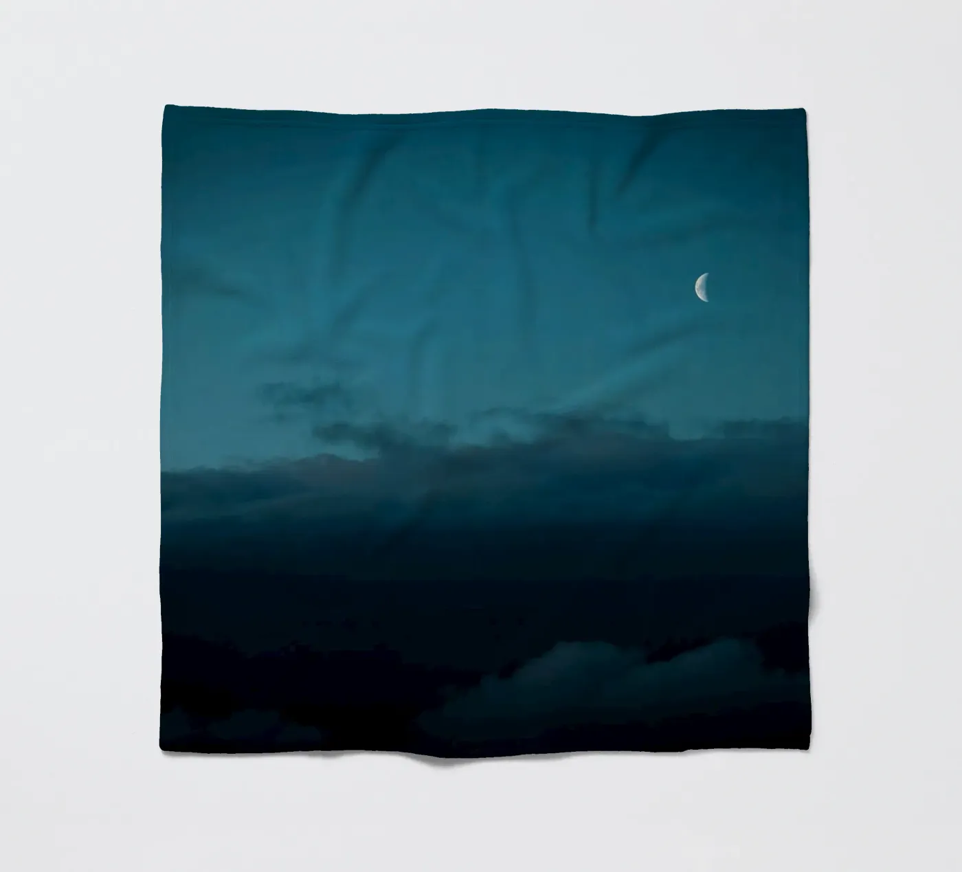 moon clouds fleece blanket by Earthly Visions
