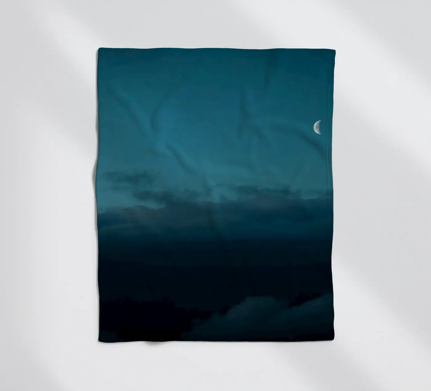 moon clouds fleece blanket by Earthly Visions