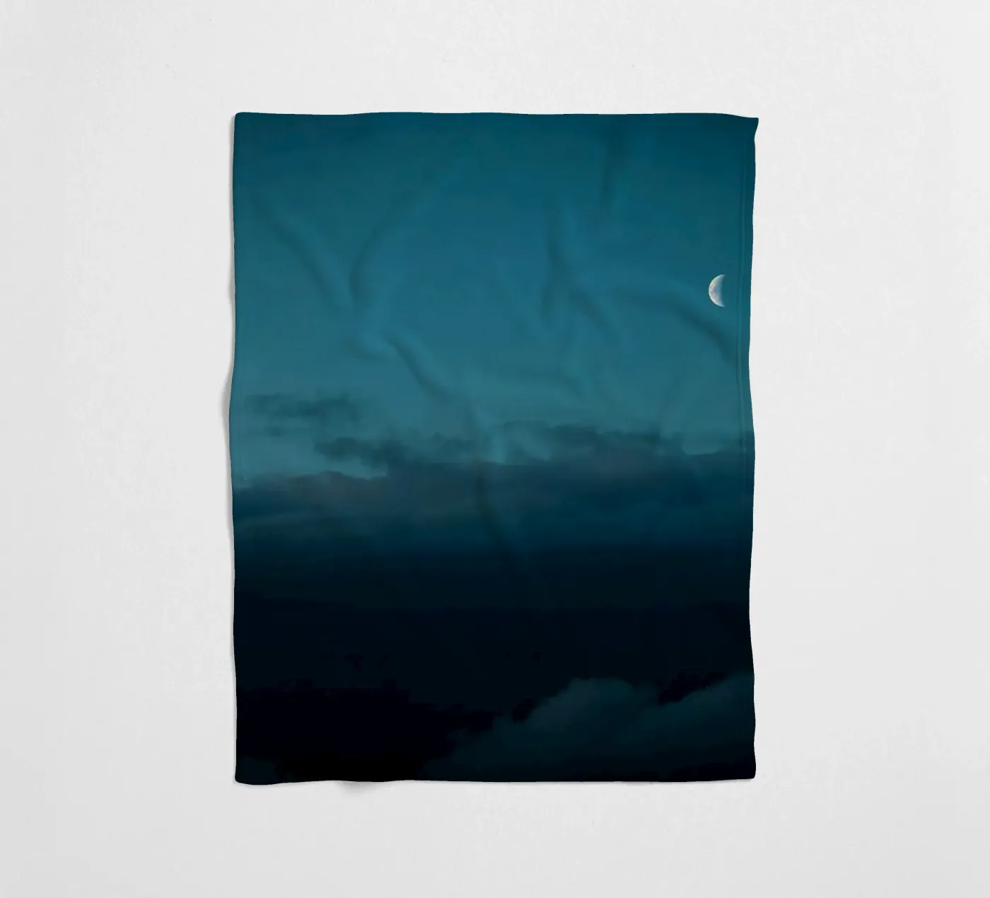 moon clouds fleece blanket by Earthly Visions