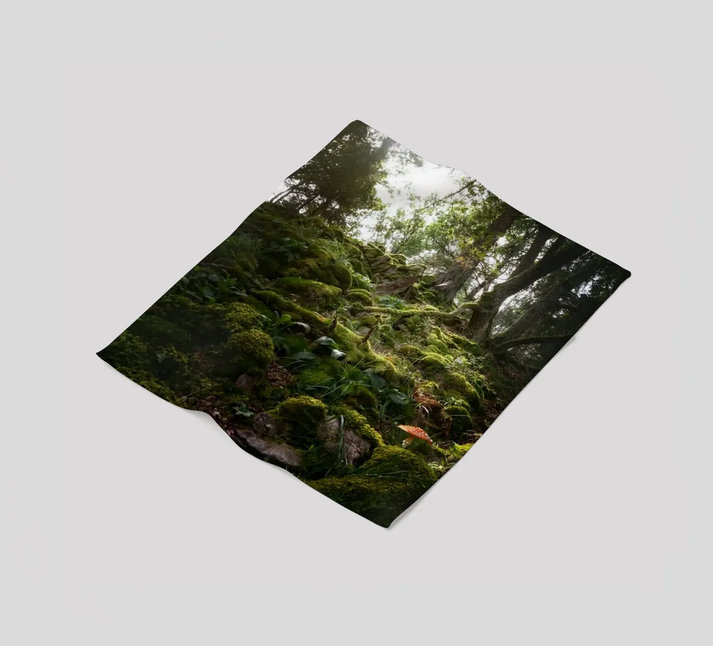 forest moss Fleecedecke von Earthly Visions