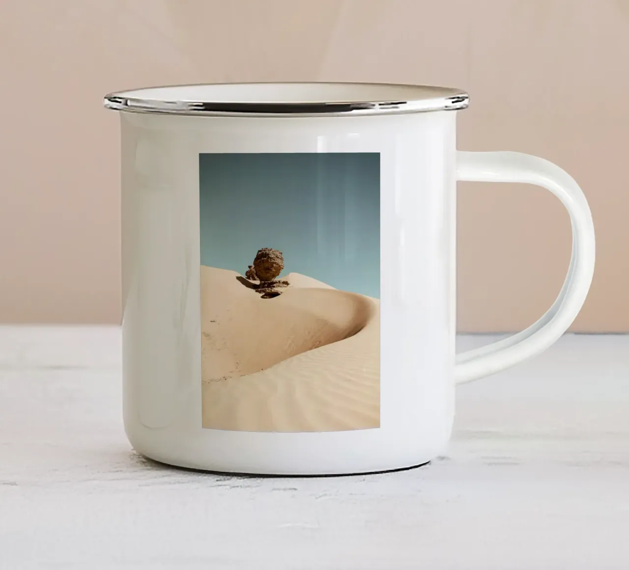 duna di sabbia del deserto tazza in smalto da Earthly Visions