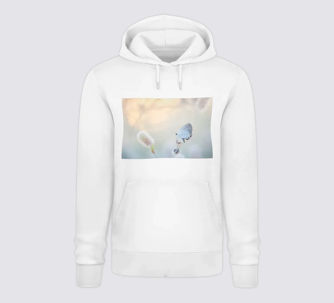 farfalla soft focus felpa con cappuccio da Earthly Visions